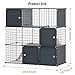 3-Tier Large Cat Enclosure Indoor & Outdoor with Litter Box, Detachable Multifunctional Catio Playpen - DIY Metal Wire Kennel Cage for Cats