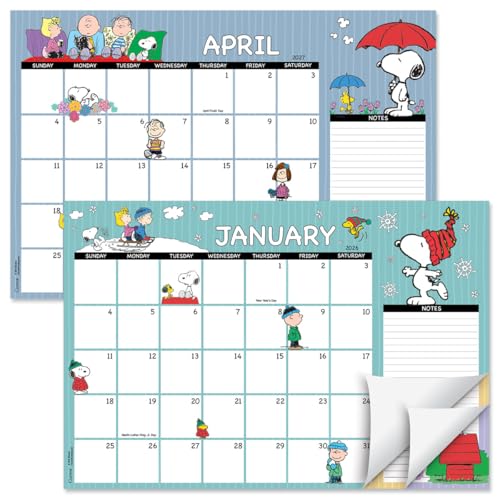 Current 2026-2027 PEANUTS Desk Calendar Pad 11-Inch x 16-1/4-Inch Size Large 24-Month Bookstore-Quality Calendars for Kitchen & Office