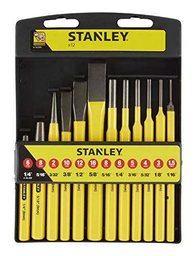 STANLEY 12 Piece Punch and Chisel Set includes Centre, Pin Punches and Cold Chisels, 4-18-0299 2 STANLEY 12 Piece Punch and Chisel Set includes Centre, Pin Punches and Cold Chisels, 4-18-0299 - Image 2