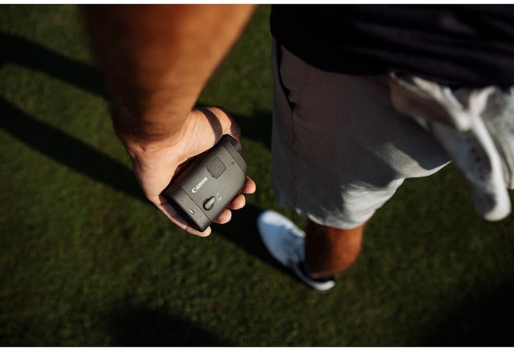 Canon PowerShot Golf Laser Rangefinder & Camera | 6X–12x Zoom | 1080p Video | Slope Correction for Golfers (6254C001) + 64GB Memory Card + USB-C Cable + USB-C Adapter + Cleaning Kit