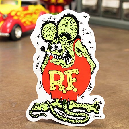 Amazon.co.jp: ラットフィンク ステッカー RatFink サイズS グリーン 