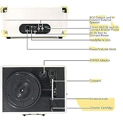 Tourne-Disque, Platine Vinyle on avec 2 Haut-parleurs intégrés, Lecteur LP Vinyle Portable à 3 Vitesses, RCA O (Tourne… - Les Beatles, Paul McCartney, John Lennon, RIngo Starr, George Harrison Tourne-Disque, Platine Vinyle on avec 2 Haut-parleurs intégrés, Lecteur LP Vinyle Portable à 3 Vitesses, RCA O (Tourne… – Image 5