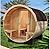 TaTalife Outdoor Barrel Steam Sauna Room with Porch, Canadian Hemlock Wood Sauna Room with 6KW TOULE Electric Heater with Sauna Stone, Sauna Accessories, 6 Person Home Traditional Wooden Saunas
