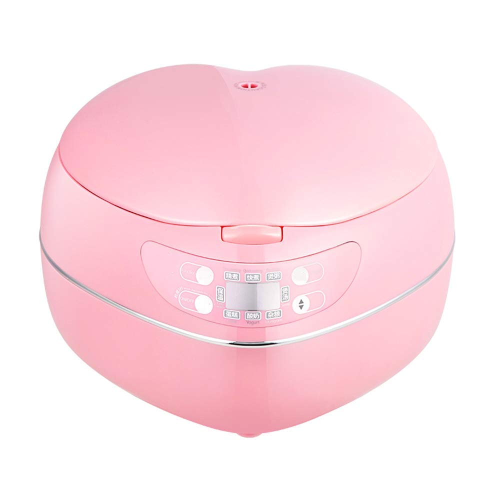 YQGOO Rice Cooker, Home Insulation Function Steamer, Mini Heart-Shaped Dormitory Small Appliances, Porridge/Soup, Heat Preservation
