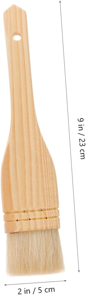 Pastry Basting Brush Large Wool Bristle Pastry Brush for Bbq Cooking Baking Wood Kitchen Oil Application Tool for Grill and Bread Making