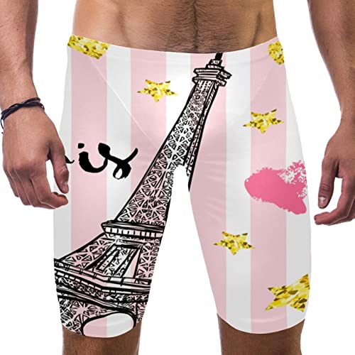 Jammers de natación de secado rápido para hombre con diseño de París