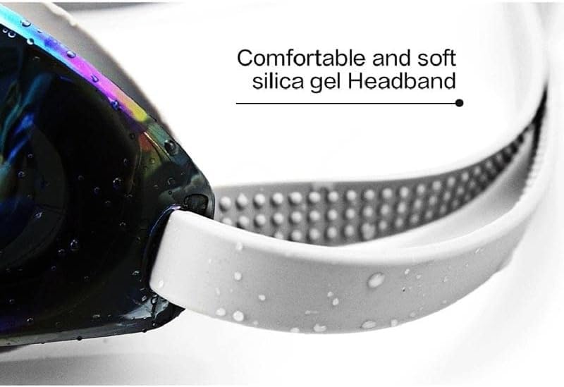 Gafas de natación con Montura Grande, Revestimiento antivaho, Impermeables, protección UV, Profesionales.(C)