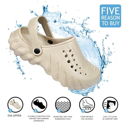 Image of Men's Clogs | Lightweight, Waterproof, Durable & Stylish Casual Footwear | Indoor & Outdoor Slip-On Slippers for Men