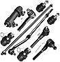 SCITOO 10pcs Front Suspension Kit Lower Upper Ball Joint Outer Inner Tie Rod Ends Adjusting Sleeve 1991-2001 for Jeep for Cherokee 1991-1992 Comanche