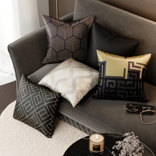 Image of Stoa Paris Cushion Cover Set of 5, Home Decor for Sofa, Bed & Living Room, Digital Printed Cushion Cover 16 Inch x 16 Inch, Soft Touch Finish, Hidden Zip Closure, Anastasia's Court - Anastasia