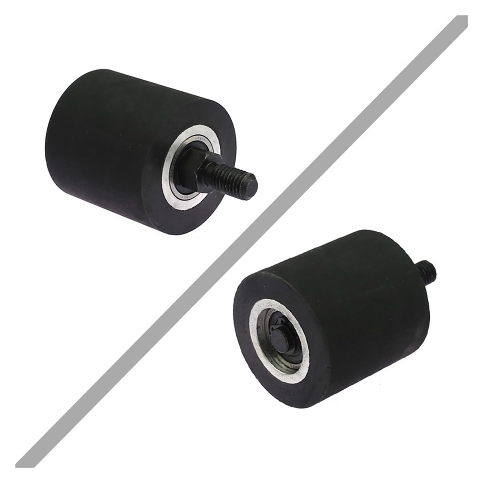 1 pieza OD35/50/80mm eje de rodillo rueda contacto goma M10 12mm | 80mm Grooved