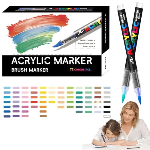 Marqueurs peinture acrylique beaux arts pointe pinceau sur toile