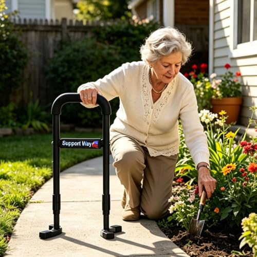 Stand Assist Aid Plus, 20-26.8" Adjustable Steel Standing Aid for Seniors & Elderly, Lift Assist Device to Get Up from Floor, Kneeling, or Low Seats, Black - Image 3