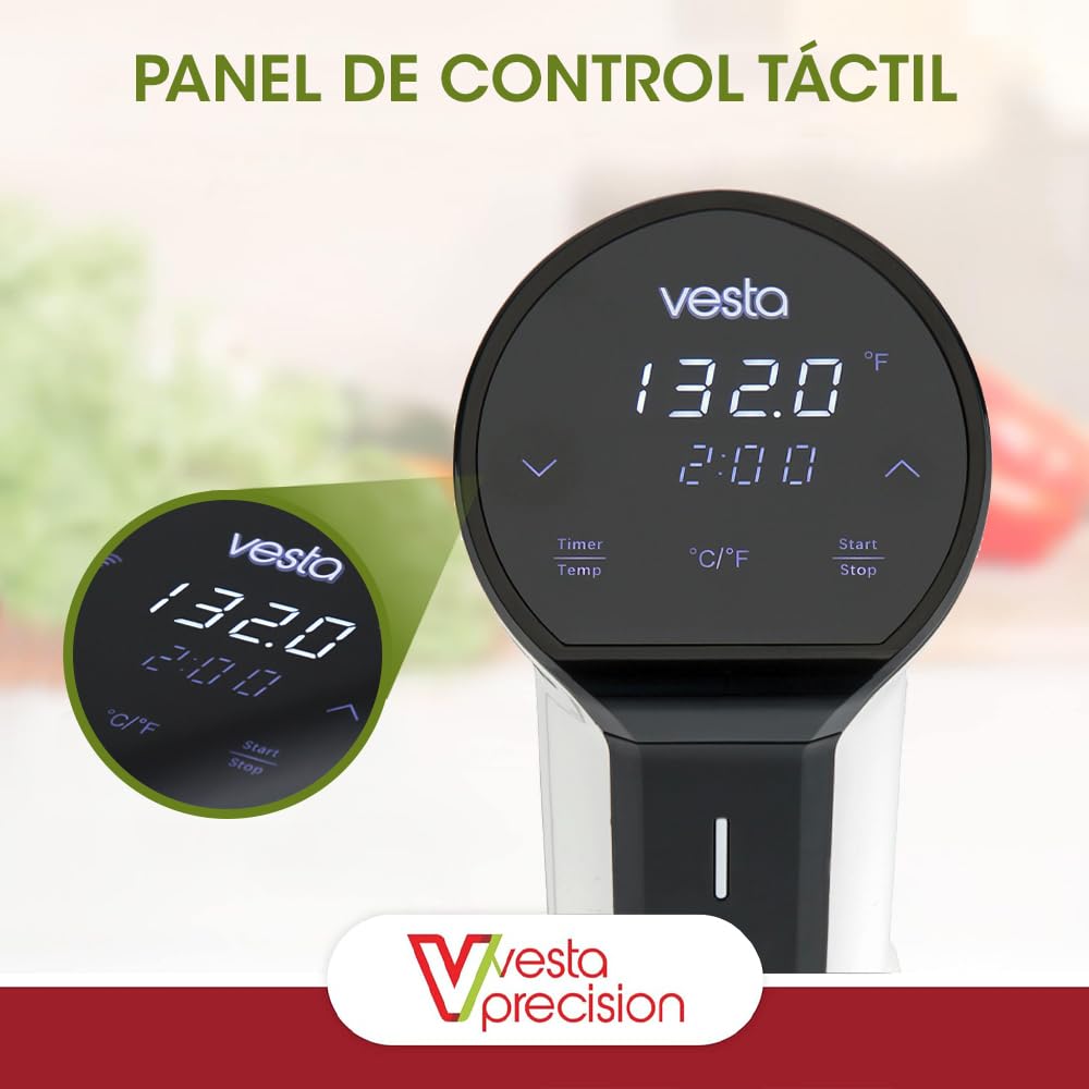 Vesta Precision Termocirculador Profesional para Cocinar a Baja Temperatura Imersa Expert SV320 | Incluye App de Control Wi-Fi y Temporizador | Máquina de Cocción al Vacío Color Blanco