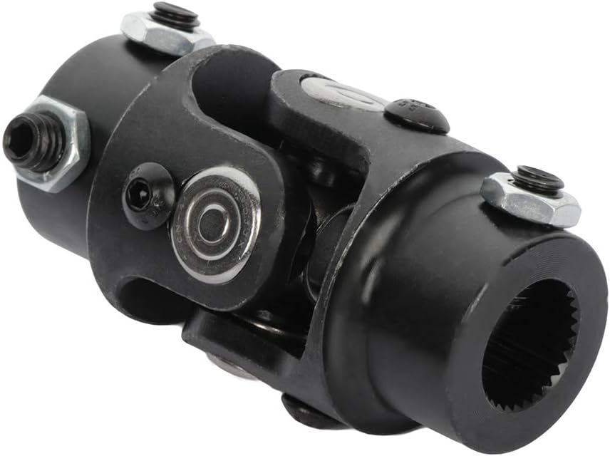 ECCPP Single 3/4" DD X 3/4-30 Spline Universal Steering Black U-Joint Shaft 83mm