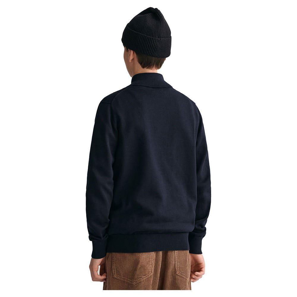 GANT Dziecięcy sweter Shield Cotton Half Zip, niebieski (Evening Blue), 158-164