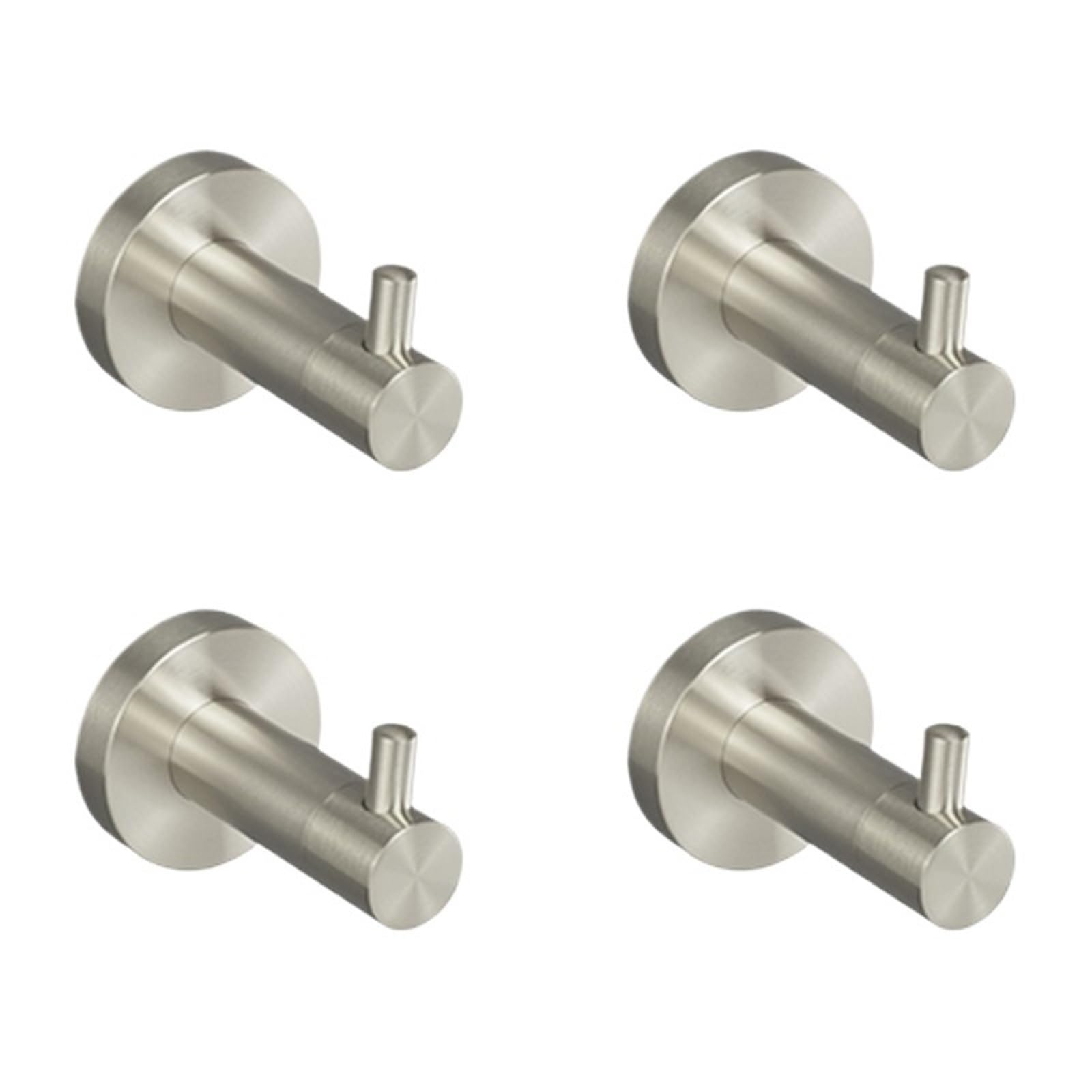 Barras de Apoyo para baños Toallero de Pared, Accesorio de baño, jabonera, toallero, Tapa para Caja de Papel higiénico(4 PCS Robe Hook)
