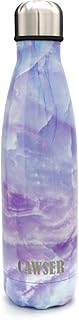 CAWSER 500 ml - 17 uncji podwójna ścianka izolowana próżniowo butelka na wodę ze stali nierdzewnej, aby utrzymać napoje gorące i zimne idealna do uprawiania sportów na świeżym powietrzu na kemping rower górski. Proces powlekania proszkowego, utrzymuje bardzo przyjemne uczucie w dłoni, nie upada łatwo, odporność na zarysowania, łatwa do czyszczenia