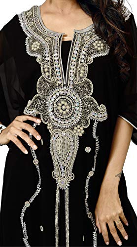 KoC Women's Kaftan Maxi Dress Farasha Caftan KFTN116-White