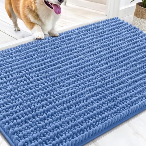 Image of OLANLY Dog Door Mat for Muddy Paws 30x20, Ultra-Absorbent Chenille Mud Mat