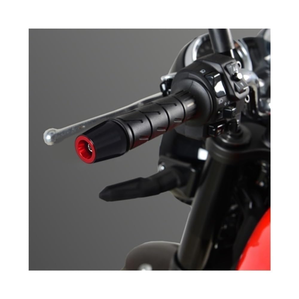 Terminali Manubrio per Moto per GSR 600 750 400 7/8''22 MM Manopole Manubrio Antivibrazione Contrappeso Tappi Terminali Manubrio(Orange)