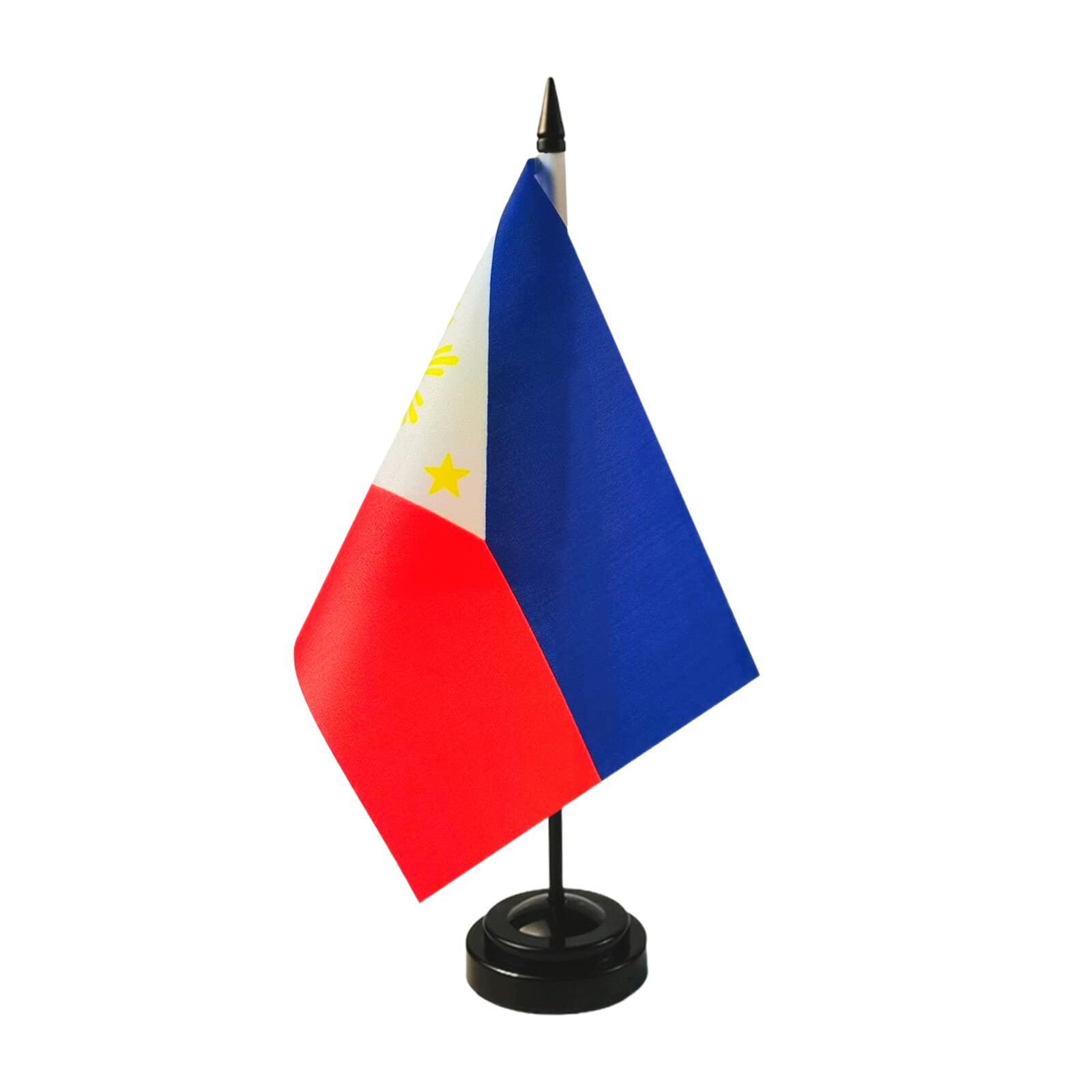 Philippines Filipino Flag, Philippines Table Flag, Philippines Desk Flag, Filipino Diplomat Flag Set- Office Flag, Table Decoration, 8 x 5.5 inches - Vivid Color and Fade Resistanttion