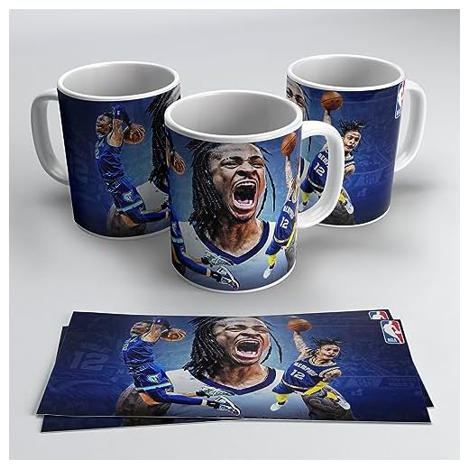 Taza NBA de Ja Morant - Taza con diseño del jugador de nba Ja Morant fondo color Azul | Cerámica 355ml