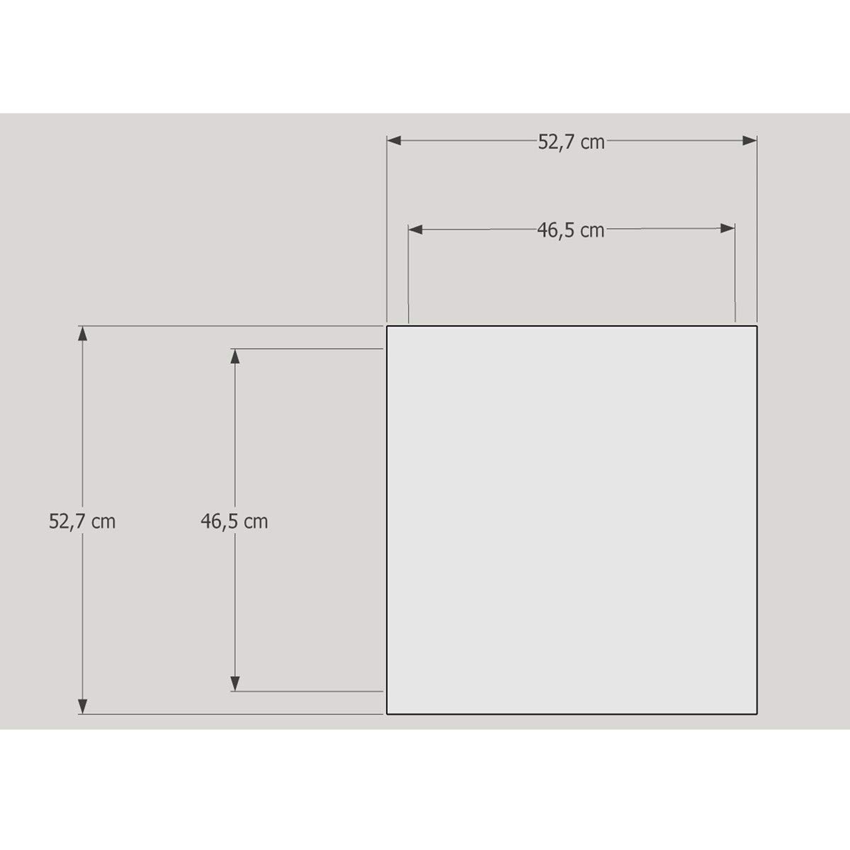 Glasvitrine mit Rollen T 53 x B 53 x H 183,5 cm - schmale Glas Standvitrine abschließbar - Ausstellungs-Vitrine ohne Beleuchtung