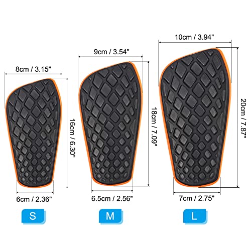 PATIKIL Soccer Shin Guards, Size S EVA Cushion Protection Sport Protective Pad for Youth Adult Orange - Image 2