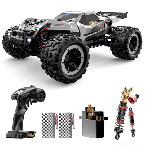 DEERC Brushless Ferngesteuertes Auto für Erwachsene, RC Auto 1:18 55 km/h, Geländewagen 4WD, Wasserdichter Monster Truck, 50 Min Fahrzeit, Kompatibel mit 3S Akku
