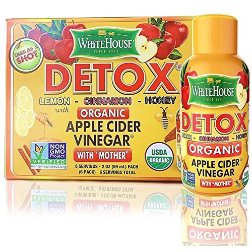 White House Detox Apple Cider Vinegar Shots, Raw Unfiltered