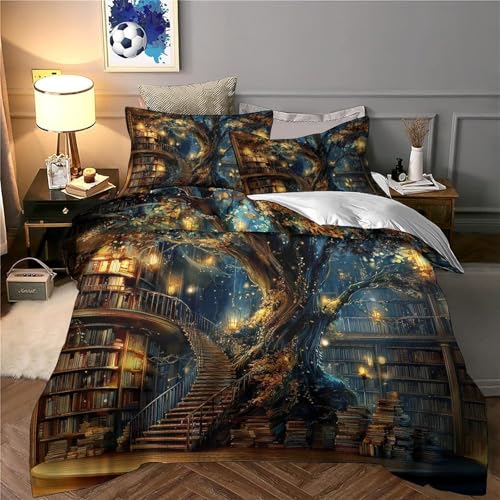 Housse de Couette Arbre 3D 140x200 microfibre imprimée lit simple - 5