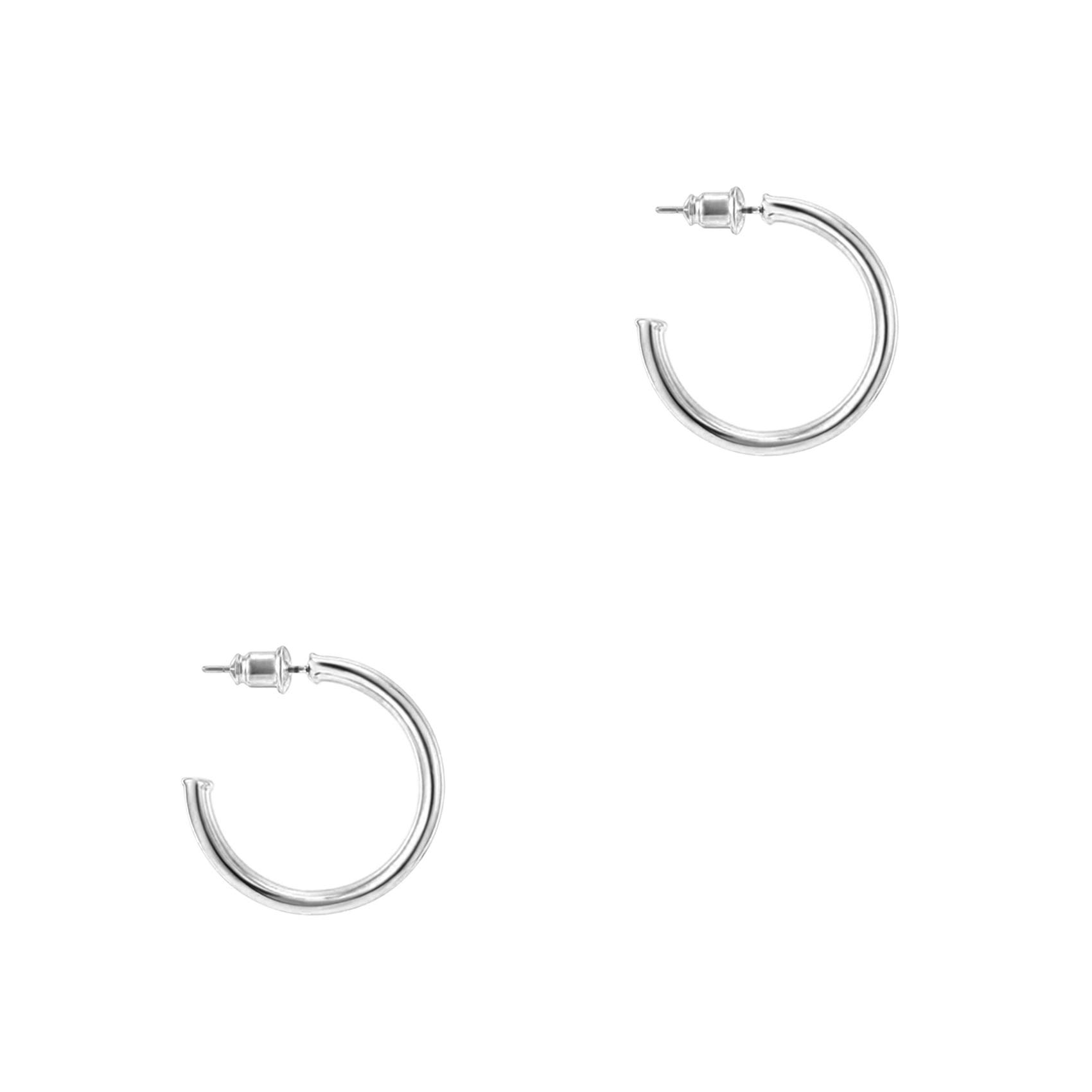 PAVOI 14K Gold Plated Hoop Earrings for Women - 2mm Thick Infinity Hoops - Lightweight Loop Earrings Set