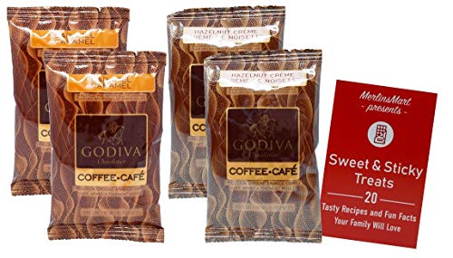 Godiva Chocolatier Assorted Ground Coffee Set | 2 Flavor 4 Pouch, (1) Each: