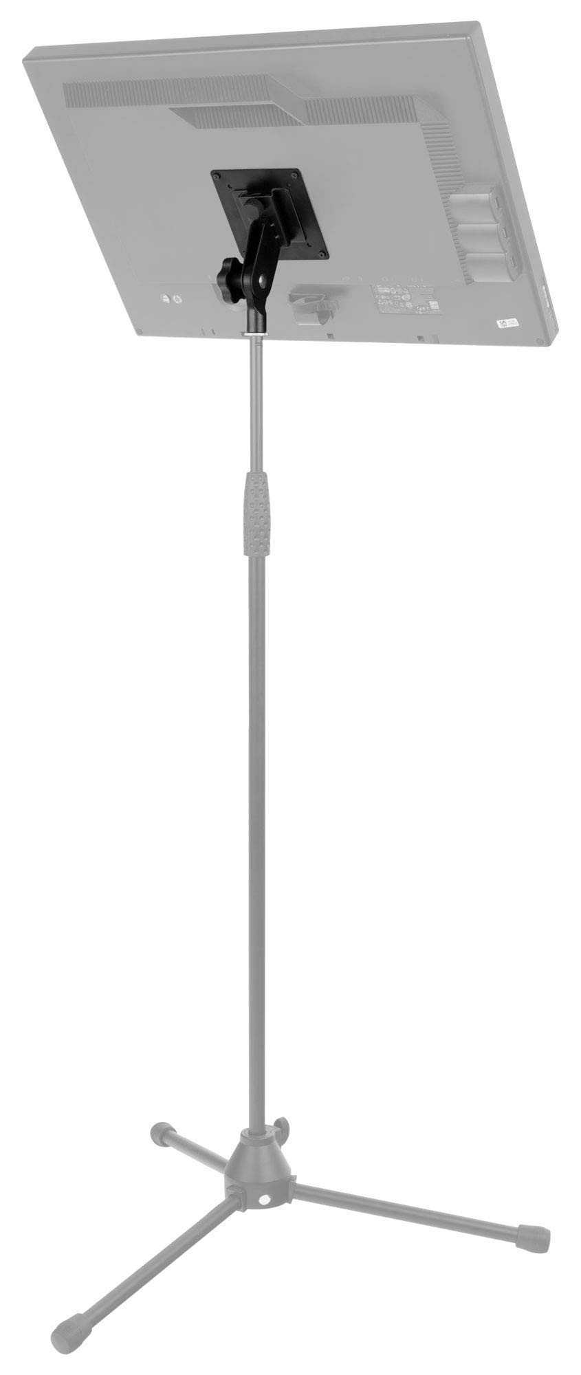 Pronomic Adaptateur pour Pied de Micro avec Fixation VESA pour Écrans LED/TFT - pour Montage de moniteurs sur Pieds de Micro - entraxes : 100 mm et 75 mm - Noir