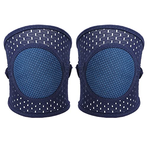 Dioche Baby Knee Pads, Baby Knee Protectors, Baby Crawling Pads Soft Cotton Elastic Unisex Prevent Slip Infant Knee Cover (navy blue)2