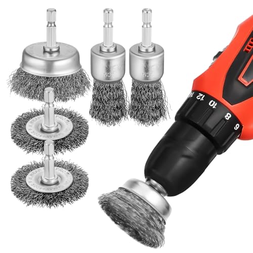 Alipis 6 Pcs Drill Brush Versatile Wire Brushes for Cleaning and Stripping Easy to Replace Drill Attachments for Surface Restoration