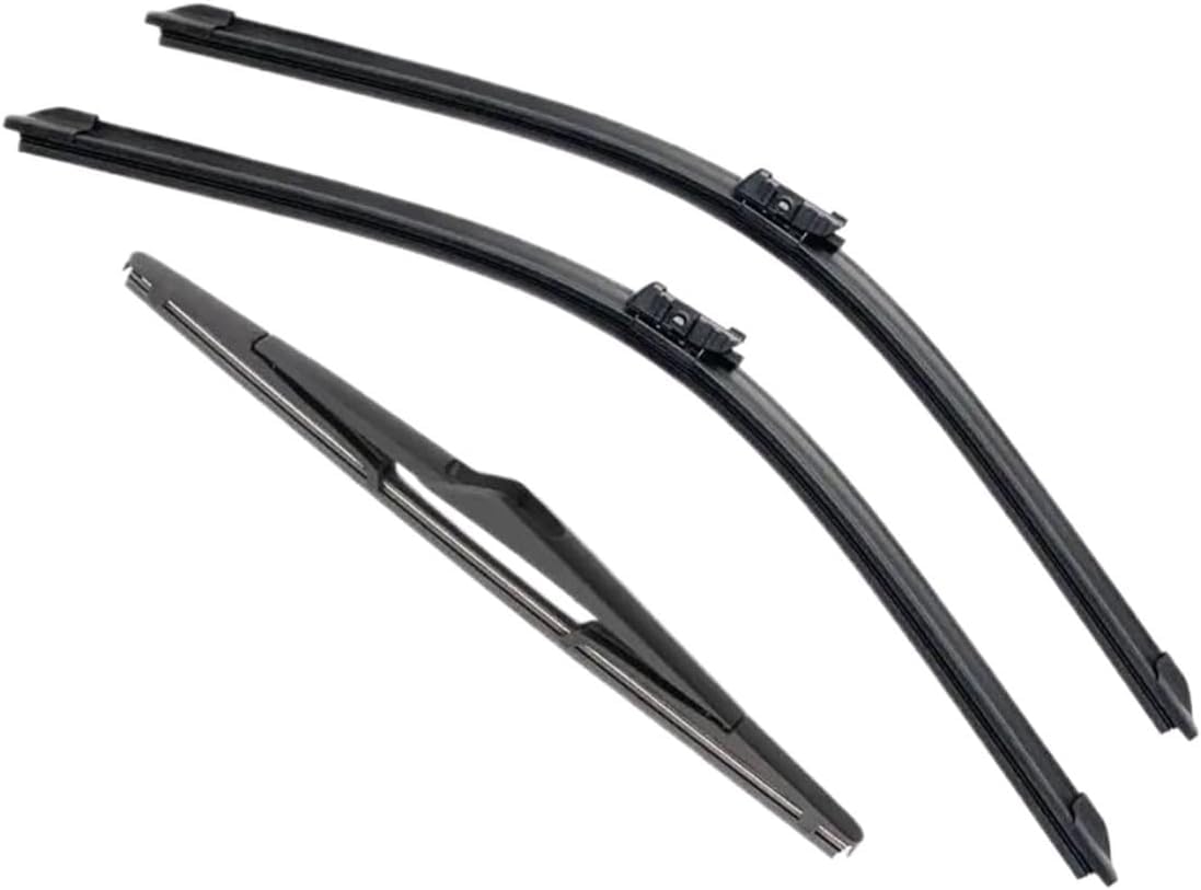 PLAKDFUU Wiper Blades Front Rear Set for Ford Fiesta MK6 2008-2016 26"+15"+12" - Silent & Streak-Free