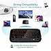 ILEBYGO 2.4Ghz Mini Wireless Keyboard Touchpad Combo with 3 Level Backlit Rechargeable Full Screen Remote Control for Android TV Box, Projector, IPTV, HTPC, PC, Laptop
