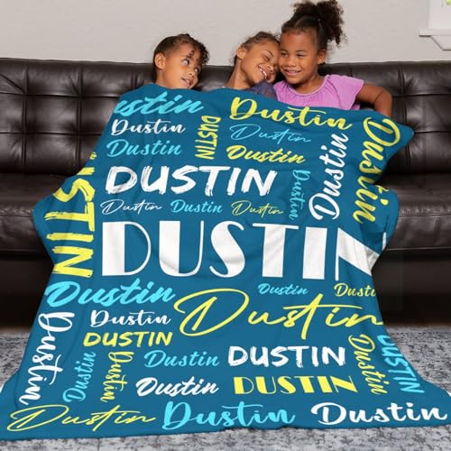 Personalized Blankets for Kids with Names Customized Blankets with Name for Adult Custom Blanket Gift for Birthday Christmas Valentines Day Gift