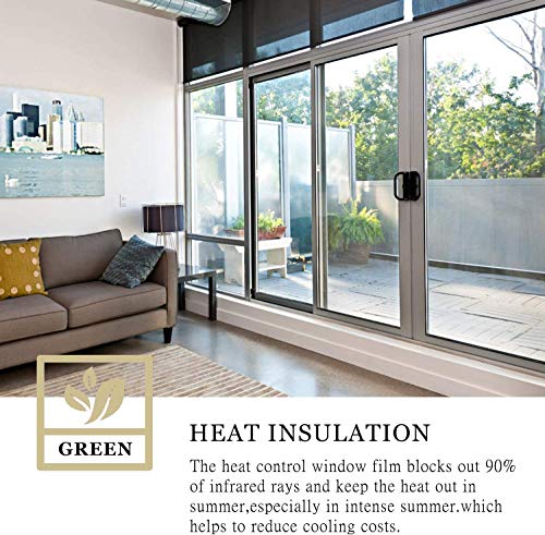 Image of WochiTV One Way Window Film 30x200cm Mirror Heat Blocking Reflective Privacy Tint UV Protection For Home And Office Non-Adhesive