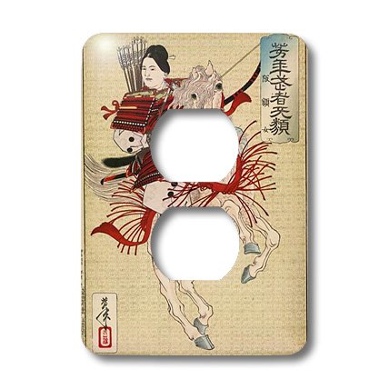 Decoración oriental para salón con interruptor de guerrero japonés