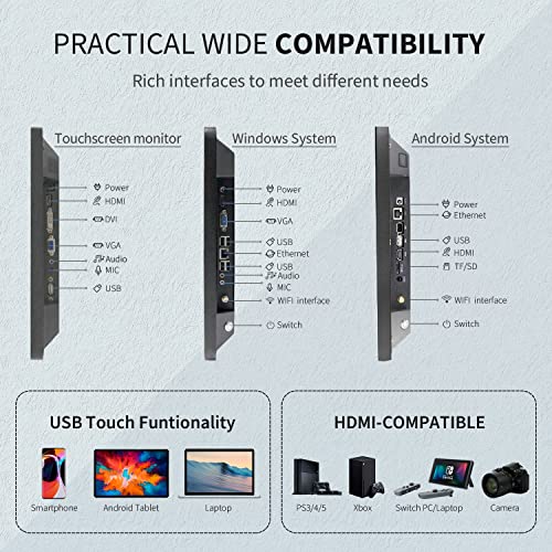 Image of 27 inch Android 14 Touchscreen Monitor Tablet, 16:9 FHD 1080P, WiFi & BT, Built-in Speakers, RK3576 4GB RAM & 32GB ROM, Smart Board for Classroom, Meeting & Game