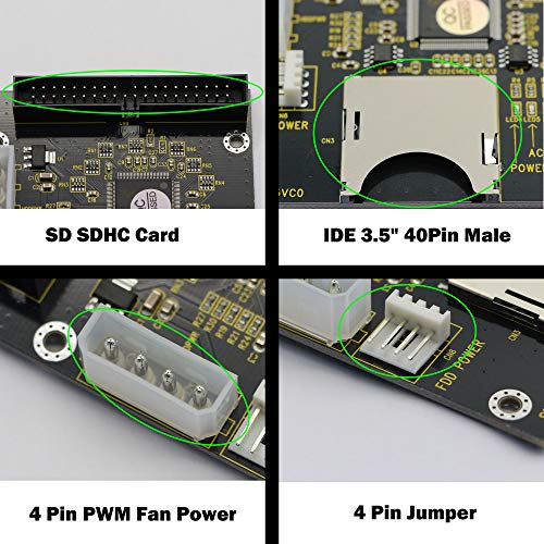 Image of SD SDHC SDXC MMC to 3.5 inch 40Pin Male IDE Adapter Card SD Memory Card to IDE Hard Disk Drive Adapter