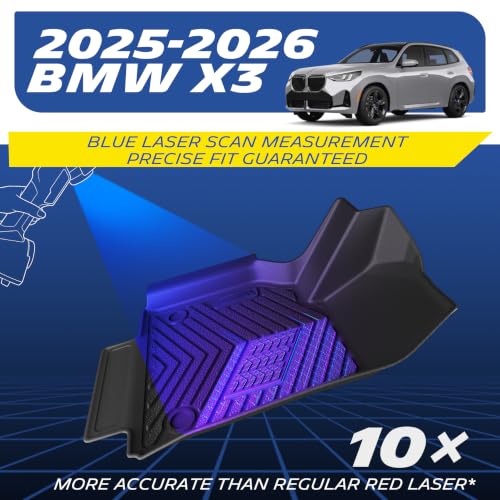 Image of Michelin Vehicle Mats for 2025-2026 BMW X3 G45 30 xDrive /M50 xDrive | Custom Fit, Non-Slip, All-Weather TPE Liner, Premier Series Floor /Trunk /Backrest Mat, 7 Piece
