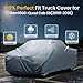 Dodge Ram 1500 Truck Cover Custom Fit 2009-2025 Quad Cab Short Bed(6.1') with Door Zipper, 10 Layer Outdoor Heavy Truck Cover Waterproof All Weather, Car Tarp for Wind Dust Sun UV Protection.