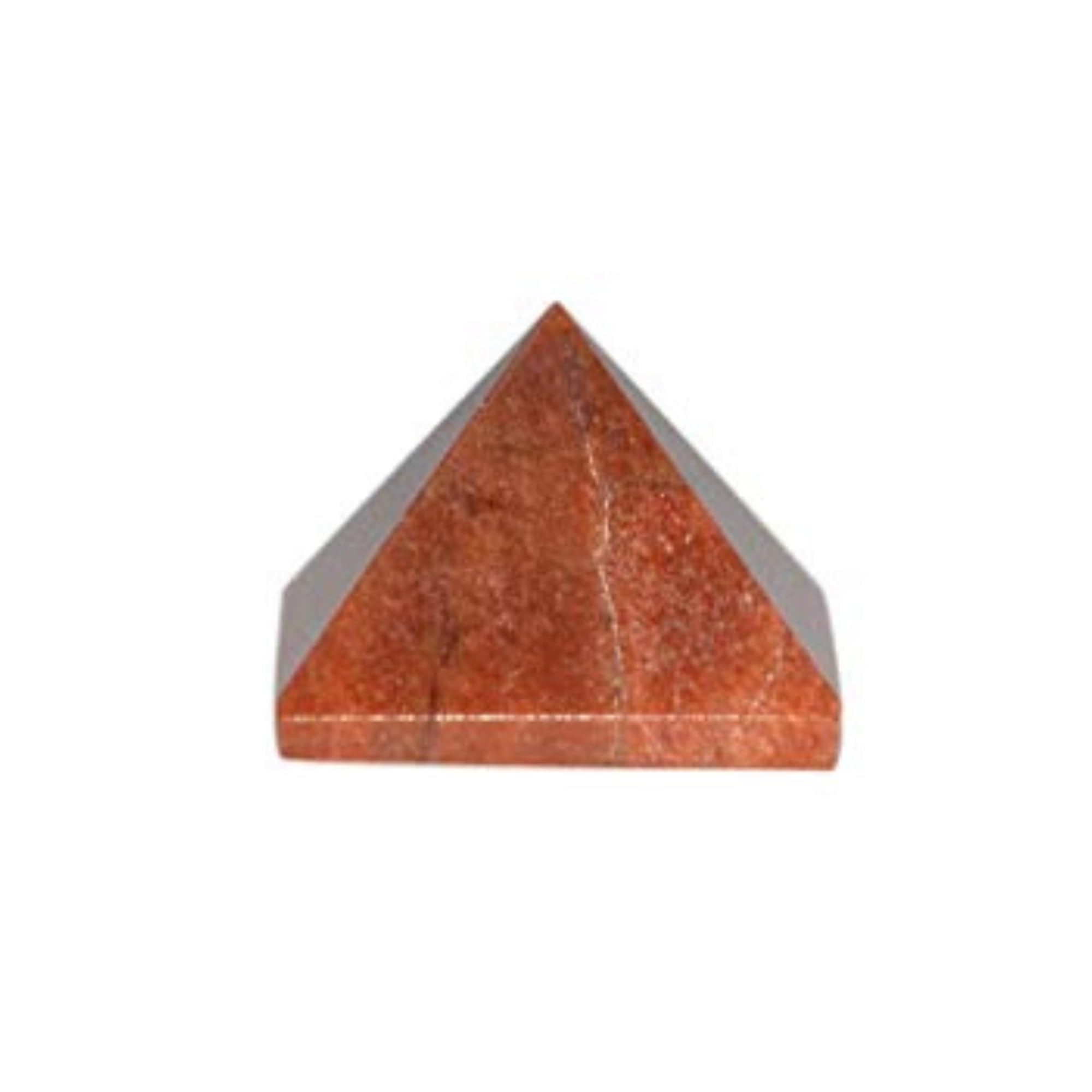 Aatm Gemstone Pyramid Red Quartz (1 Inch) | Natural Healing Crystal for Energy Balance & Positivity | Ideal for Home, Office, Vaastu & Gifting