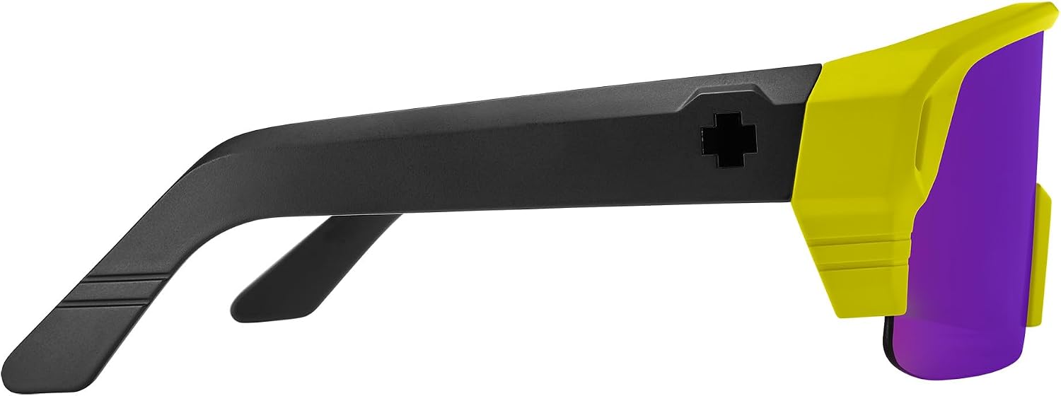 SPY Optic Monolith 5050, Cylindrical Shield Semi-rimless Sunglasses, Color and Contrast Enhancing Lenses