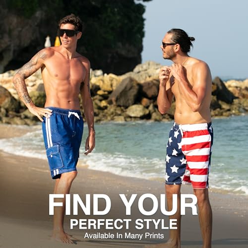 Image of Kanu Surf Men's Big Viper Extended Size Stripe Swim Trunk