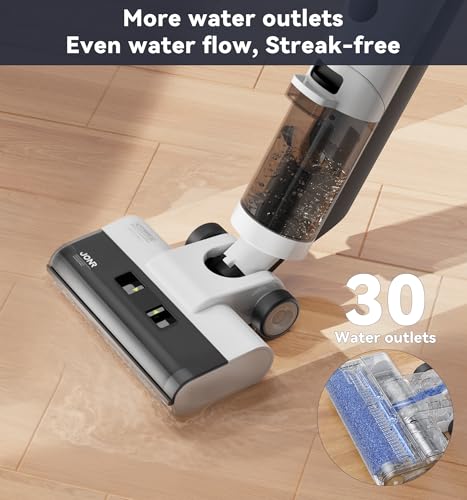 Image of JONR ED12 Wet Dry Vacuum Cleaner,Cordless Floor Cleaning Suitable for Combination of Hard Floor Vacuum Cleaner and Mop,one click self-cleaning,0.1 inch Edge Cleaning,Easy to Clean Dust,Spills,Pet Hair